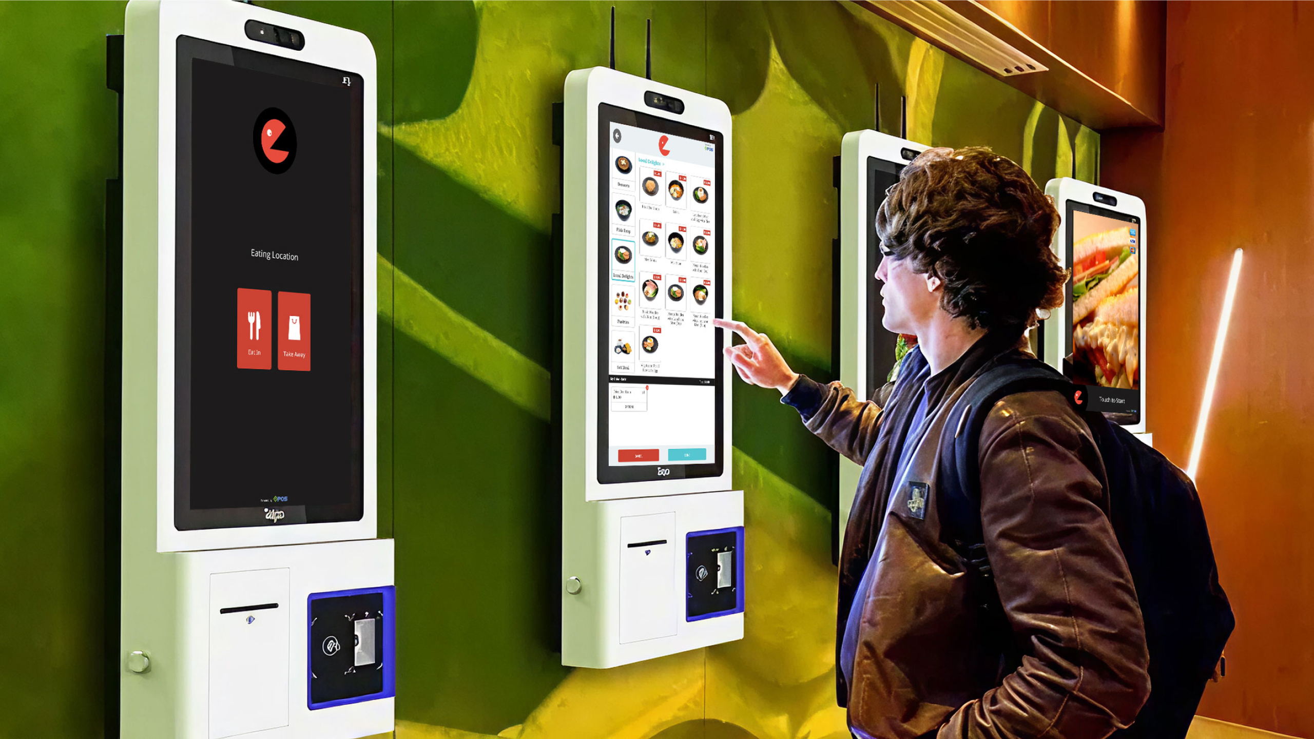 Self Service Kiosk in use